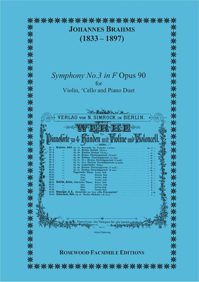 Brahms, Johannes (1833-1897): Symphony in F, Op. 90 Arrangem