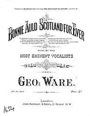 DL: G. Ware: Bonnie Auld Scotland For Ever, GesKlav