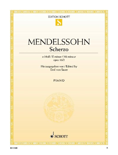 F. Mendelssohn Barth: Scherzo e-Moll op. 16/2 , Klav