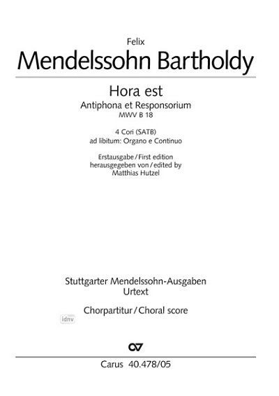 F. Mendelssohn Bartholdy y otros.: Hora est (1828)