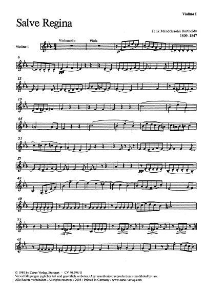 F. Mendelssohn Bartholdy: Salve Regina (1824)