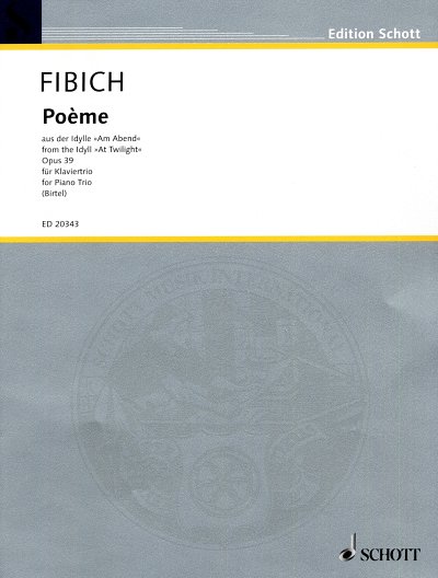 Z. Fibich: Poème op. 39, VlVcKlv (Pa+St)