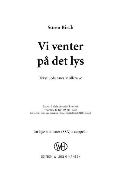 S. Birch: Vi Venter På Det Lys, Fch (Chpa)