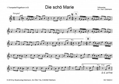 (Traditional): Die schö Marie, Vm (Dir+St)