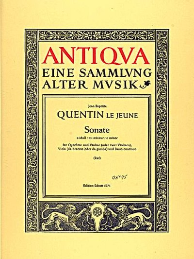 H. Quentin le Jeune, Jean Baptiste: Sonata e minor