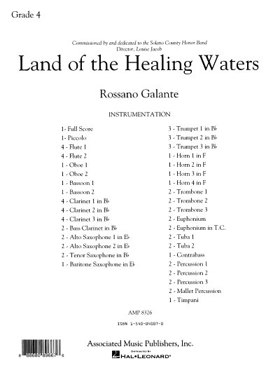 AQ: R. Galante: Land of the Healing Waters, Blaso ( (B-Ware)