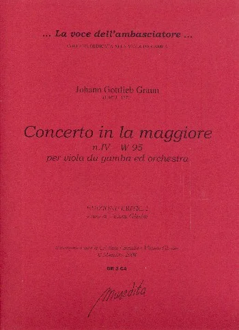 J.G. Graun: Concerto in la maggiore N. 4, VdgStrCemb (Pa+St) (0)