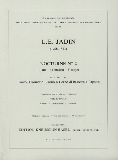 Jadin, Louis Emmanuel: Nocturne Nr. 2 F-Dur