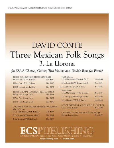 Three Mexican Folk Songs: 3. La Llarona, FchKlav (Chpa)