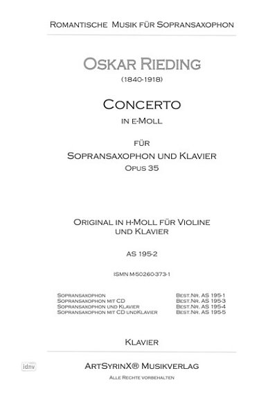O. Rieding: Concerto für Sopransaxophon u, SsaxKlav (Klavpa)