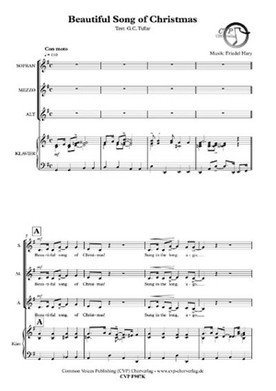 Friedel Hary / G.C. Tullar Beautiful Song of Christmas
