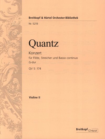 J.J. Quantz: Konzert für Flöte, Streicher und, FlStrBc (Vl2)