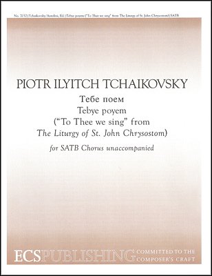 P.I. Tschaikowsky: The Liturgy of St John C, Gch;Klav (Chpa)