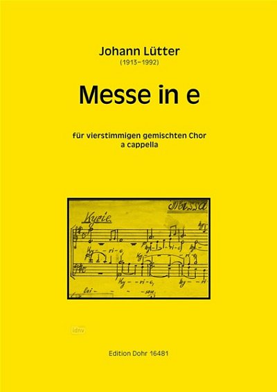J. Lütter: Messe in e (Chpa)