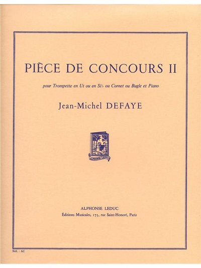 J.-M. Defaye: Piece de Concours 2, TrpKlav (Part.)