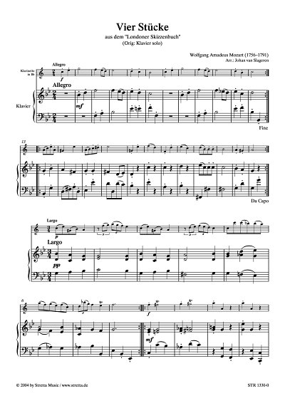 DL: W.A. Mozart: Vier Stuecke aus dem 