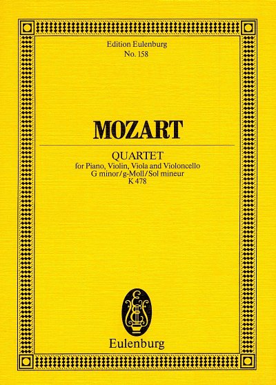 W.A. Mozart: Klavierquartett  g-Moll KV 4, VlVlaVcKlav (Stp)