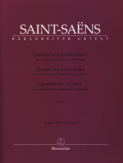C. Saint-Saëns: Quartett Nr. 2 G-Dur op. 1, 2VlVaVc (Stsatz)