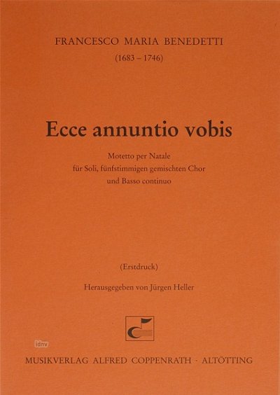 Benedetti Francesco Maria: Ecce Annuntio Vobis (Motette Per 