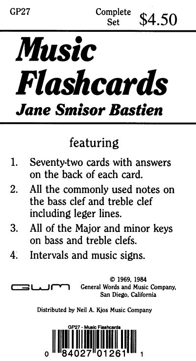 J.S. Bastien: Music Flashcards Music Makes The World Go Roun