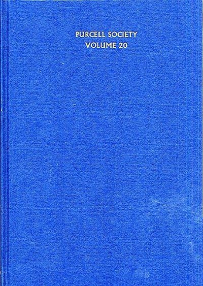 H. Purcell: Purcell Society Volume 20 (Bu)