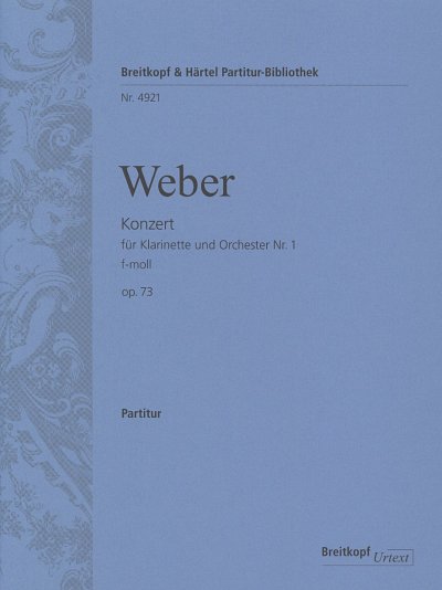 C.M. von Weber: Konzert Nr. 1 f-Moll op. 73, KlarOrch (Part)