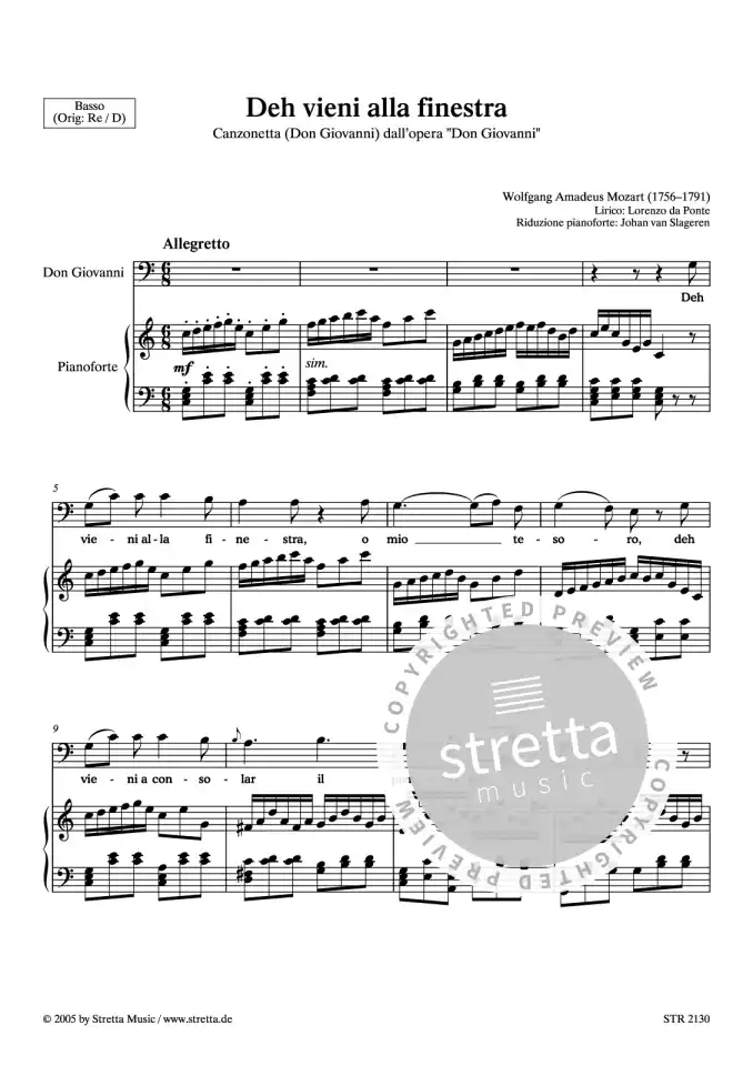DL: W.A. Mozart: Deh vieni alla finestra Canzonetta (Don Gio (0)