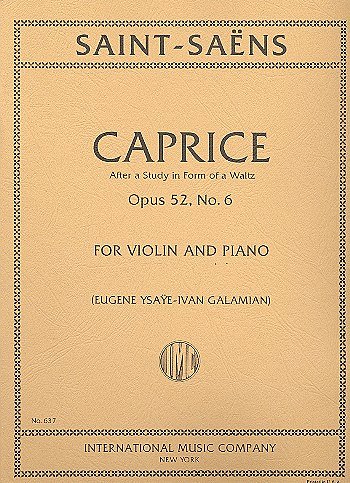 C. Saint-Saëns: Capriccio Op. 52 N. 6 (Ga, VlKlav (KlavpaSt)