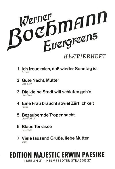 W. Bochmann: Evergreens