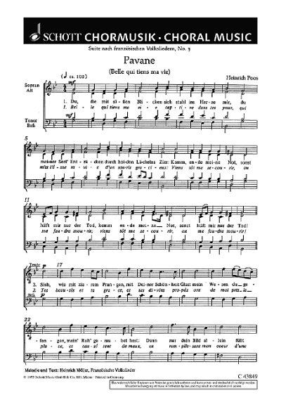 DL: H. Poos: Suite nach französischen Volksliedern, GCh4 (Ch
