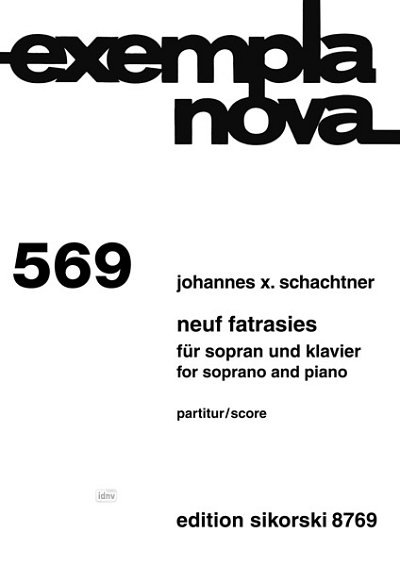 J.X. Schachtner: Neuf Fatrasies, GesSKlav