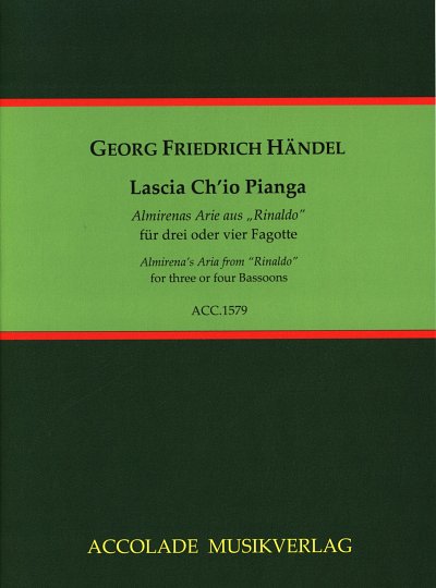 G.F. Händel: Lascia Ch'Io Pianga, 3-4Fag (Pa+St)