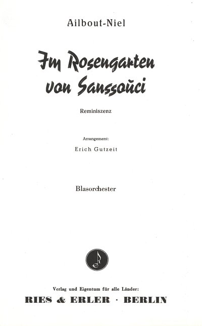 Ailbout Hans + Niel Herms: Im Rosengarten Von Sanssouci