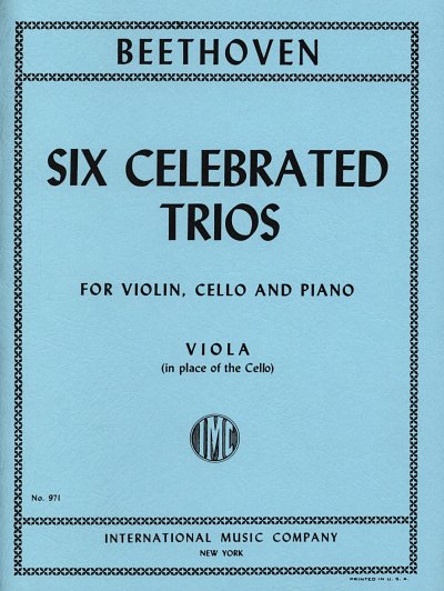 L. v. Beethoven: Parte Di Viola Dai 6 Trii Celebri, Va
