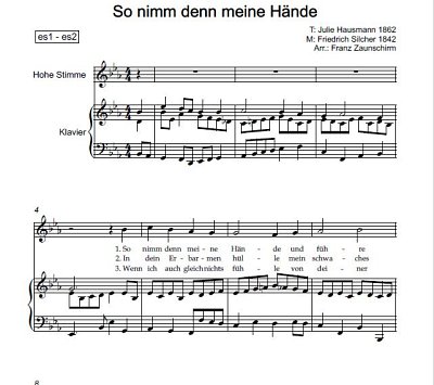 DL: (Traditional): So nimm denn meine Hände, GesOrg (Par2St)