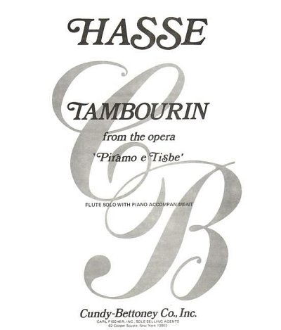 J.A. Hasse: Tambourin, FlKlav (KASt)