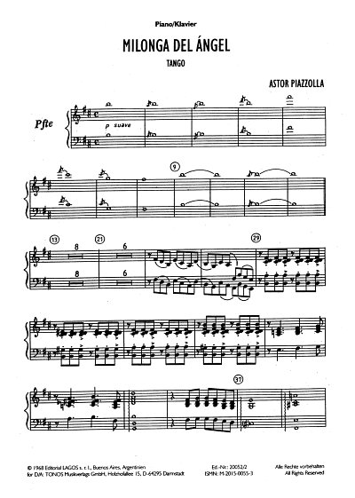 A. Piazzolla: Milonga del Ángel, Bandon5 (Stsatz)