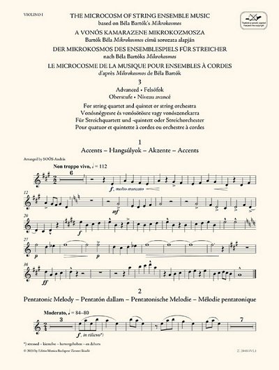 B. Bartók: The Microcosm of String Ensemble Music Vol. 3