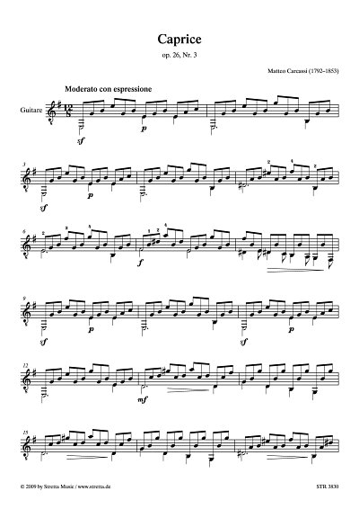 DL: M. Carcassi: Caprice op. 26, Nr. 3