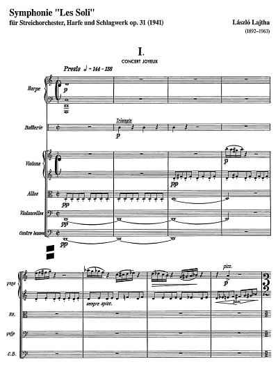 L. Lajtha: Symphonie «Les Soli» op. 33, StroSchHar (Bu)
