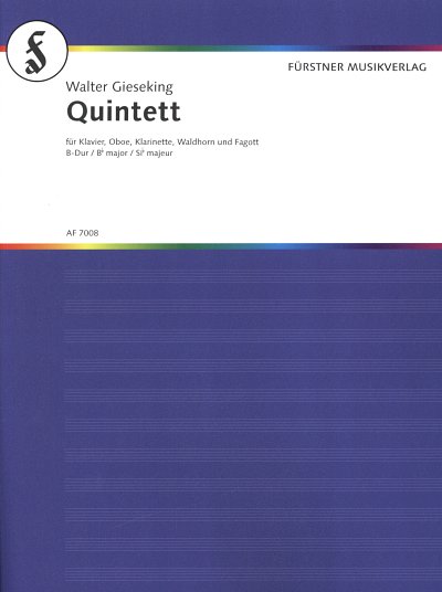 Gieseking Walter: Quintett B-Dur