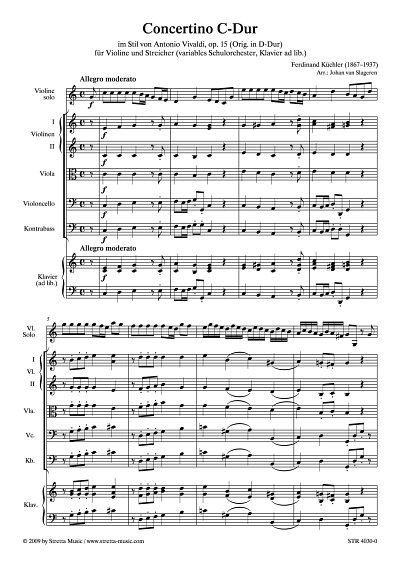 DL: F. Kuechler: Concertino C-Dur im Stil von Antonio Vivald