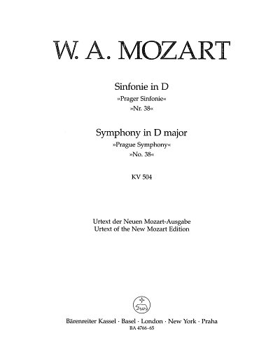 W.A. Mozart: Sinfonie Nr. 38 in D-Dur KV 504, Sinfo (HARM)