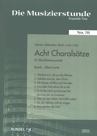 AQ: J.S. Bach: 8 Choralsaetze Die Musizierstunde 78 (B-Ware)