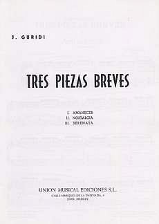 Tres Piezas Breves Piano, Klav