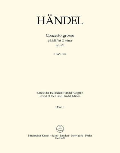 G.F. Haendel: Concerto grosso g-Moll op. 6/6 HWV 324