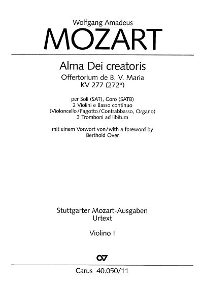 W.A. Mozart: Alma Dei creatoris F-Dur KV 277 (272a) (1777)