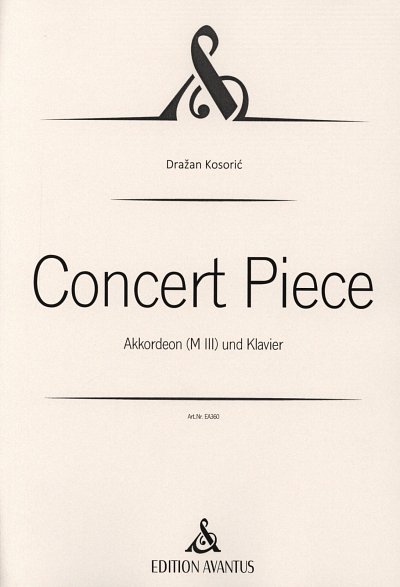 D. Kosoric: Concert Piece (KA+St)