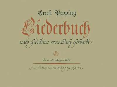 E. Pepping: Liederbuch (1945/1946), GesMKlav
