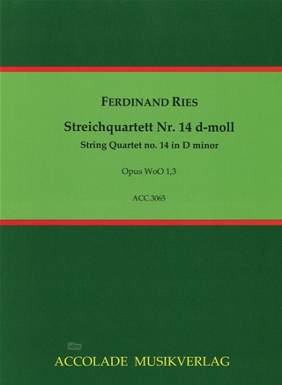 F. Ries: Streichquartett Nr. 14 d-Moll, 2VlVaVc (Pa+St)